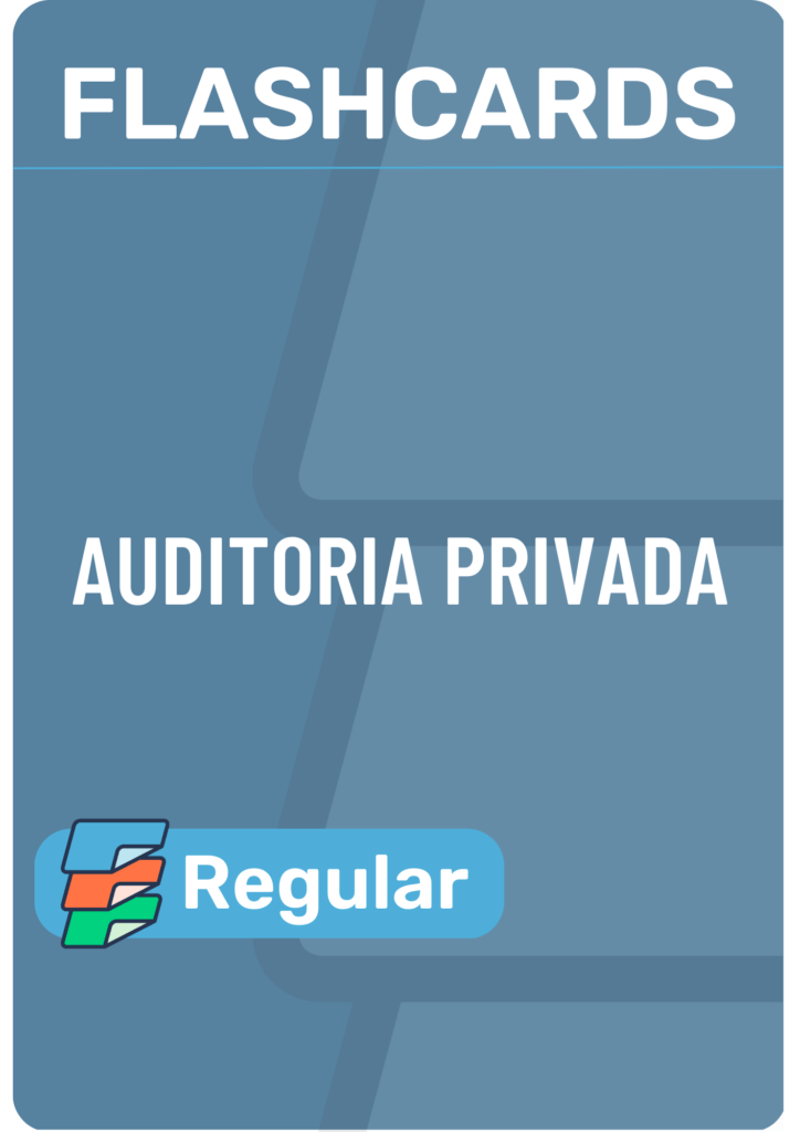 Flashcards - Auditoria Privada - Regular